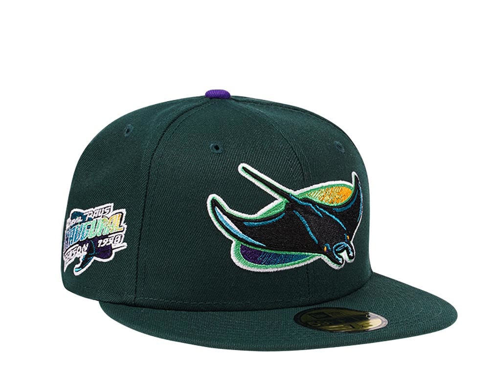 New Era Tampa Bay Rays Inaugural Season 1998 Dark Green Edition 59Fifty Fitted Hat