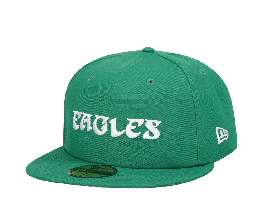 New Era Philadelphia Eagles Green Script Edition 59Fifty Fitted Hat