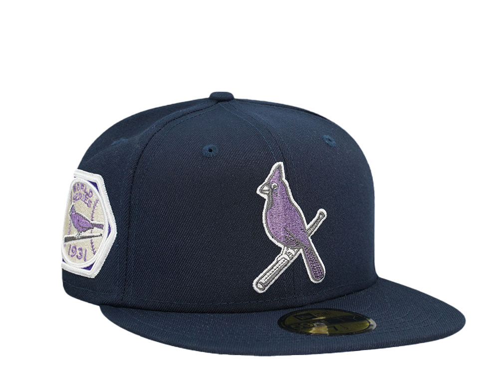 New Era St. Louis Cardinals World Series 1931 Ocean Purple Edition 59Fifty Fitted Hat