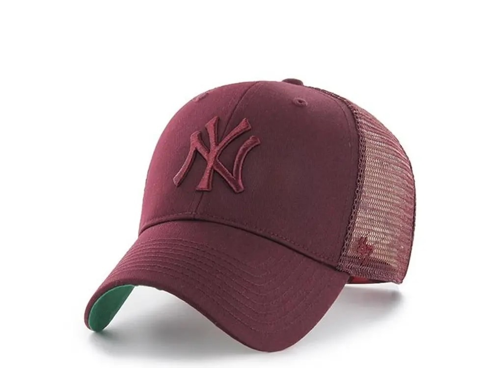 47Brand New York Yankees Tonal Maroon Classic Trucker Snapback Hat