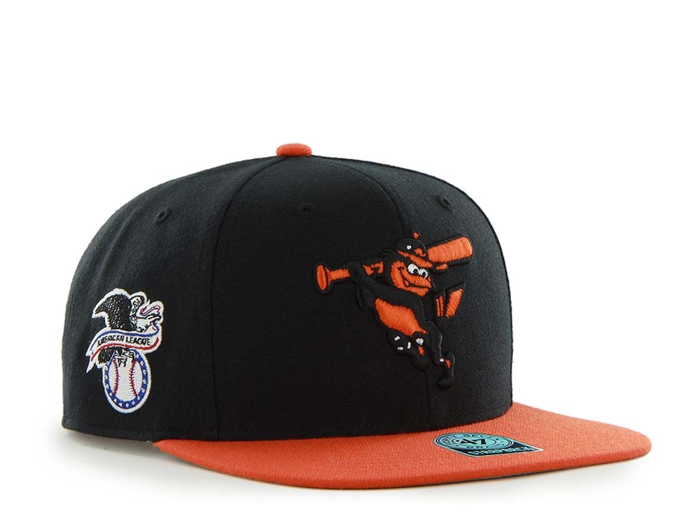 47Brand Baltimore Orioles Sure Shot Captain Alternate Two Tone Snapback Hat