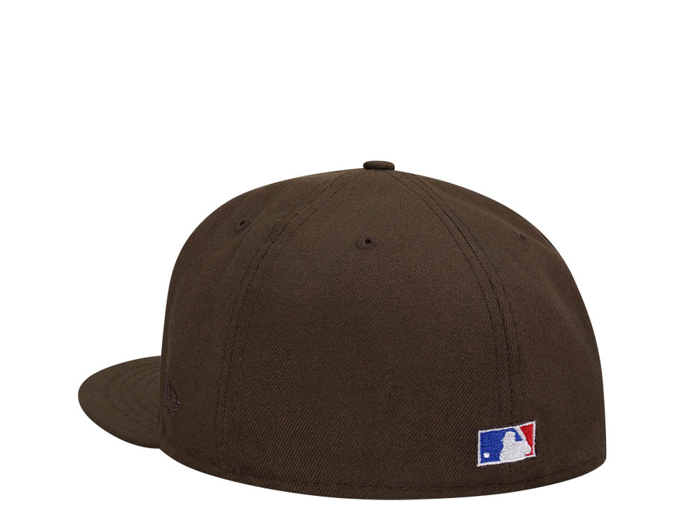 New Era Texas Rangers Arlington Stadium Chocolate Throwback Edition 59Fifty Fitted Hat