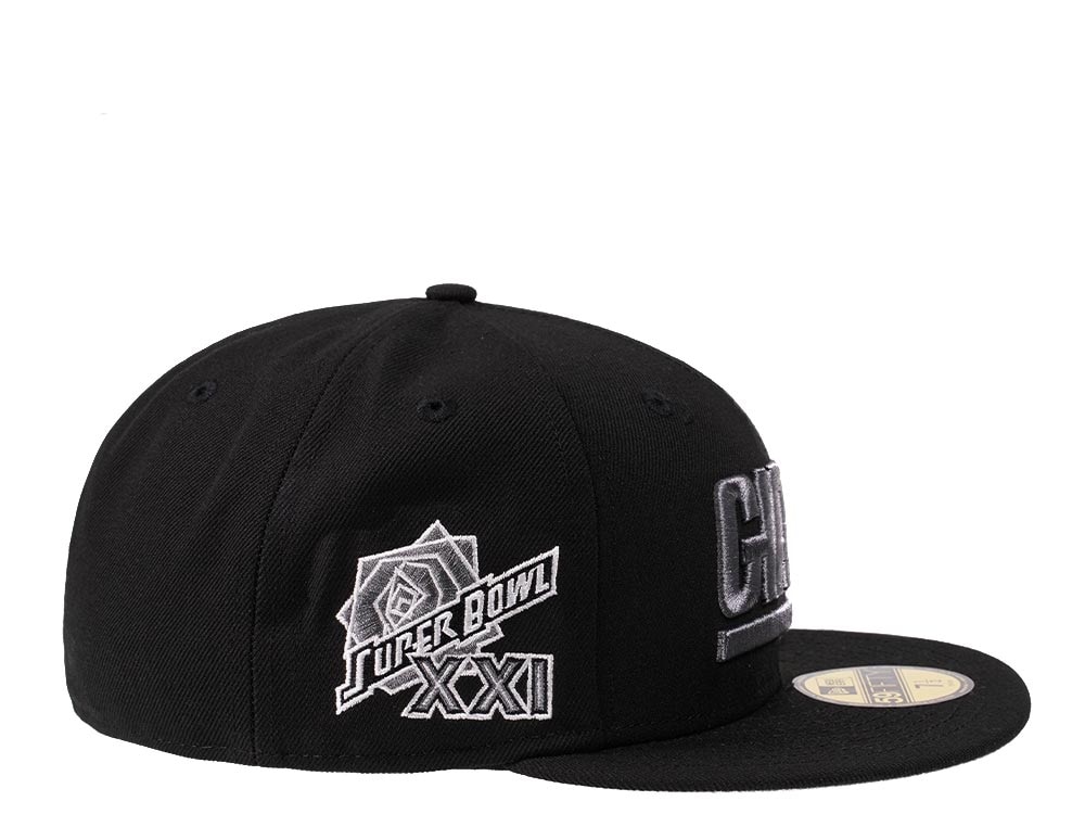 New Era New York Giants Super Bowl XXI Steel Black Edition 59Fifty Fitted Hat