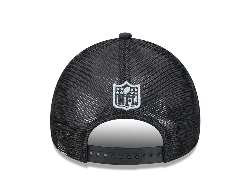 New Era Oakland Raiders Sideline 2024 9Forty A Frame Trucker Snapback Hat