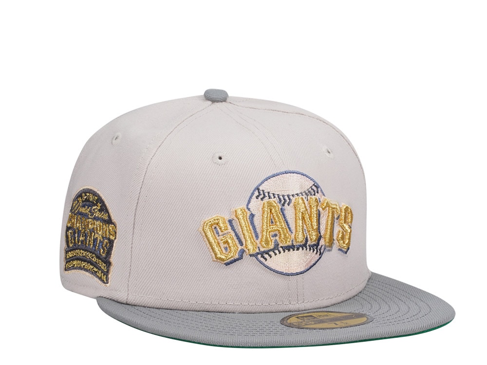 New Era San Francisco Giants 3-Time World Series Champions Stone Gold Two Tone Edition 59Fifty Fitted Hat