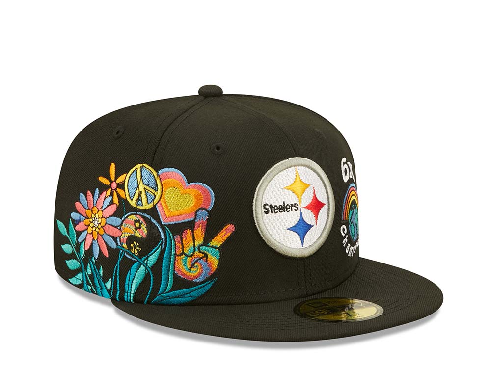 New Era Pittsburgh Steelers 6x Champions - Black Groovy Edition 59Fifty Fitted Hat