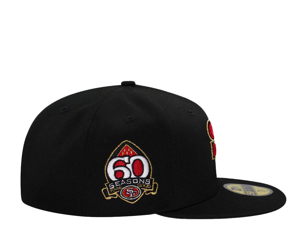 New Era San Francisco 49ers 60 Seasons Black Metallic Edition 59Fifty Fitted Hat