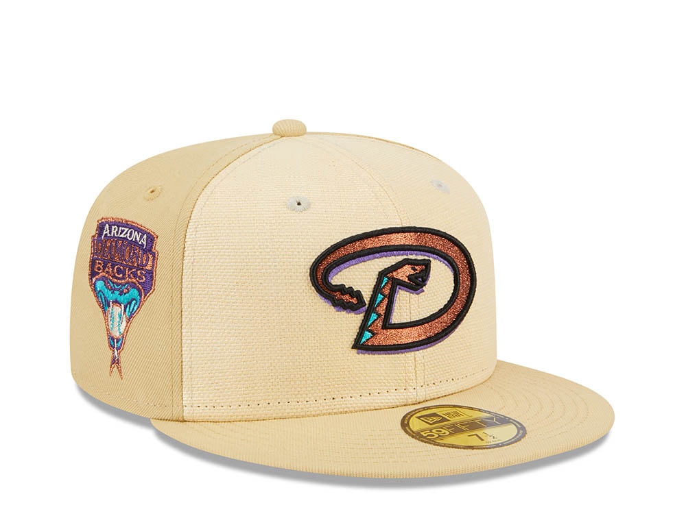 New Era Arizona Diamondbacks Raffia Front Vegas Gold Edition 59Fifty Fitted Hat