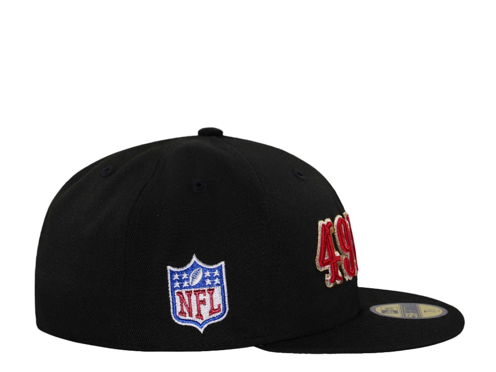 New Era San Francisco 49ers Black Throwback Prime Edition 59Fifty Fitted Hat