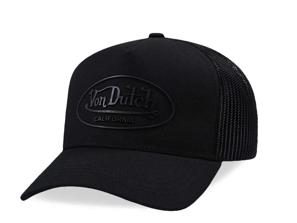 Von Dutch Oval Patch Black Trucker Snapback Cap