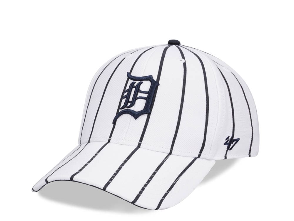 47Brand Detroit Tigers White Bird Cage MVP Strapback Hat