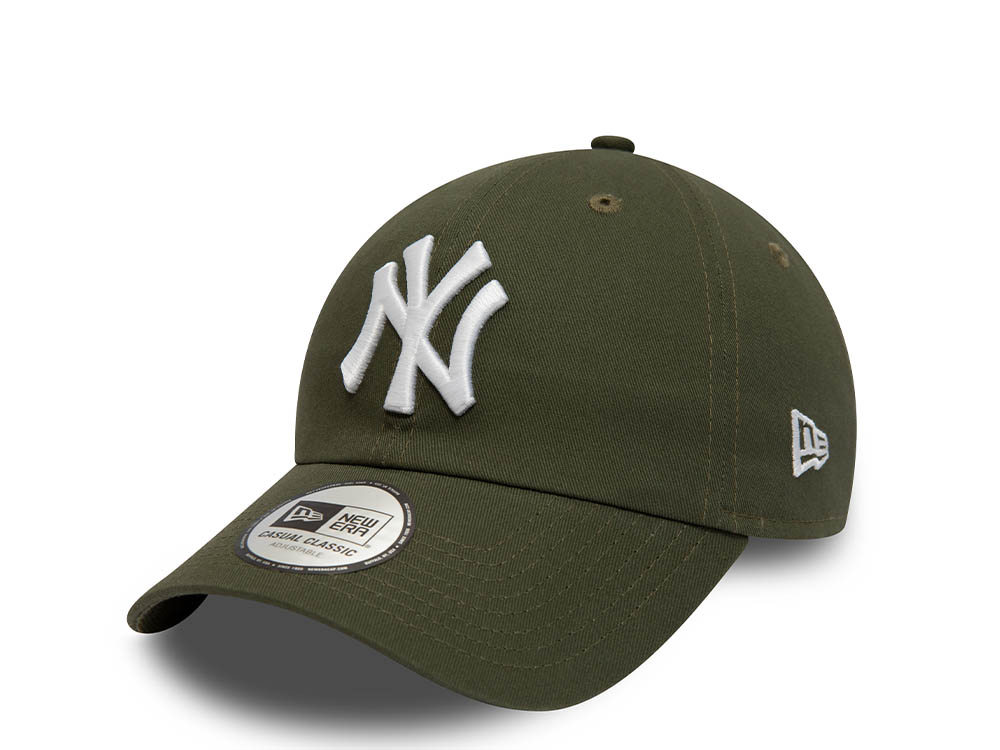New Era New York Yankees League Essential Olive 9Twenty Strapback Hat