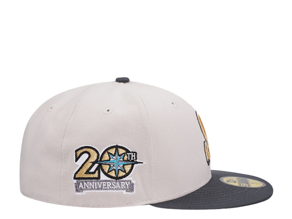 New Era Seattle Mariners 20th Anniversary Stone Gold Two Tone Edition 59Fifty Fitted Hat
