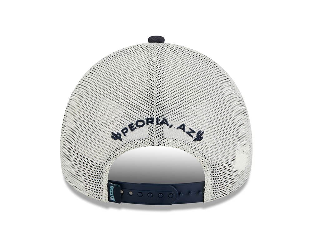 New Era Seattle Mariners M Patch Black 9Forty A Frame Trucker Snapback Hat