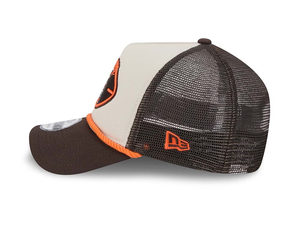 New Era Cleveland Browns Sideline 2024 9Forty A Frame Trucker Snapback Hat