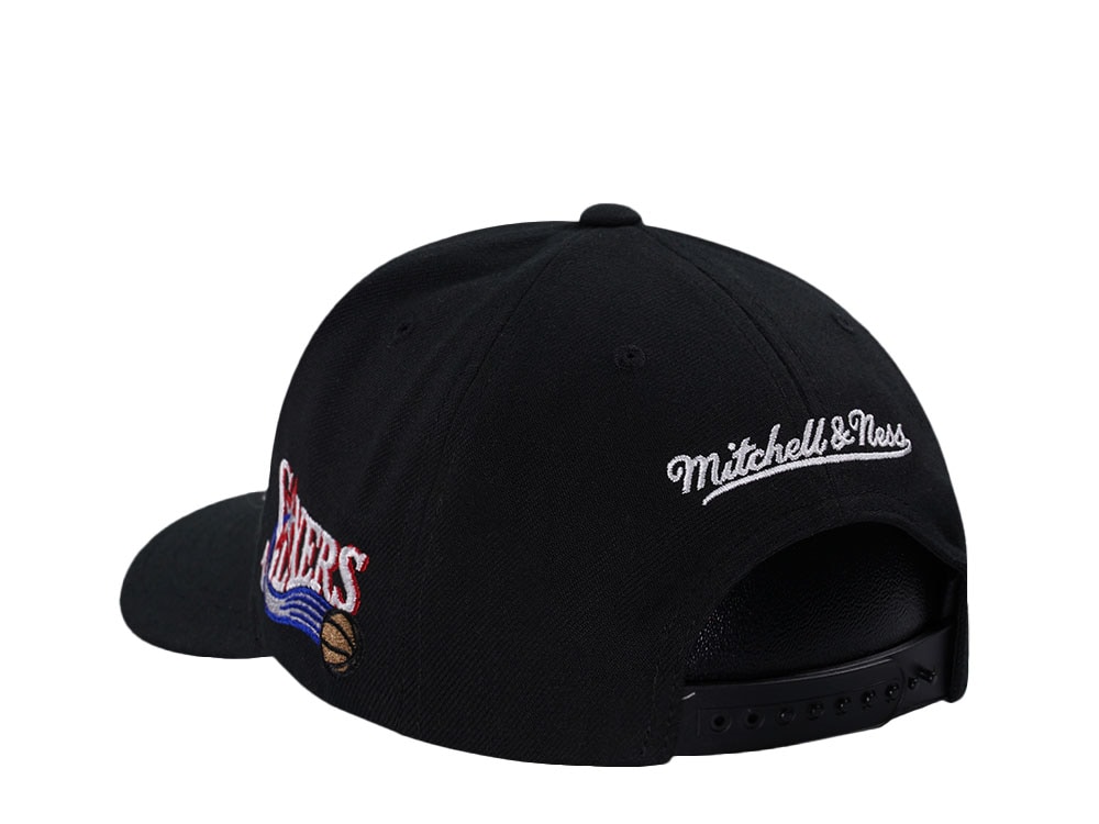 Mitchell & Ness Philadelphia 76ers Hardwood Classic Pro Crown Fit Black Snapback Hat