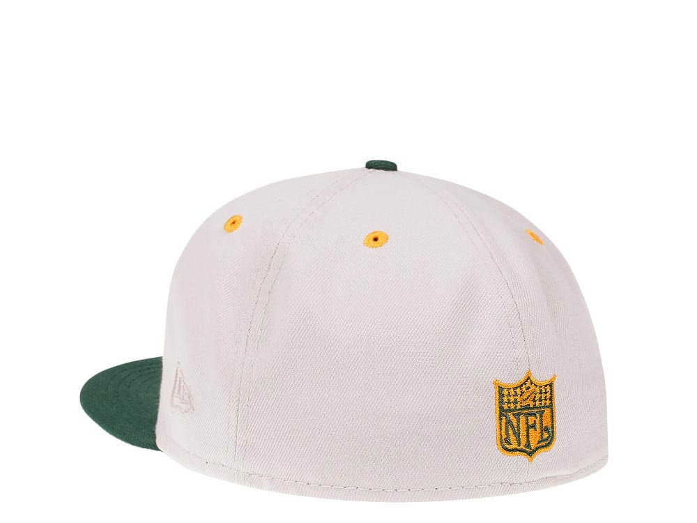 New Era Green Bay Packers Stone  Two Tone Throwback Edition 59Fifty Fitted Hat