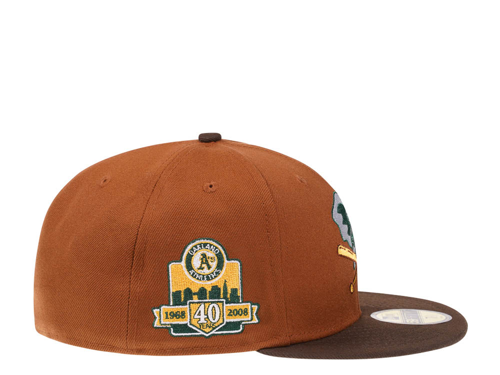 New Era Oakland Athletics 40th Anniversary Bourbon and Suede Edition 59Fifty Fitted Hat