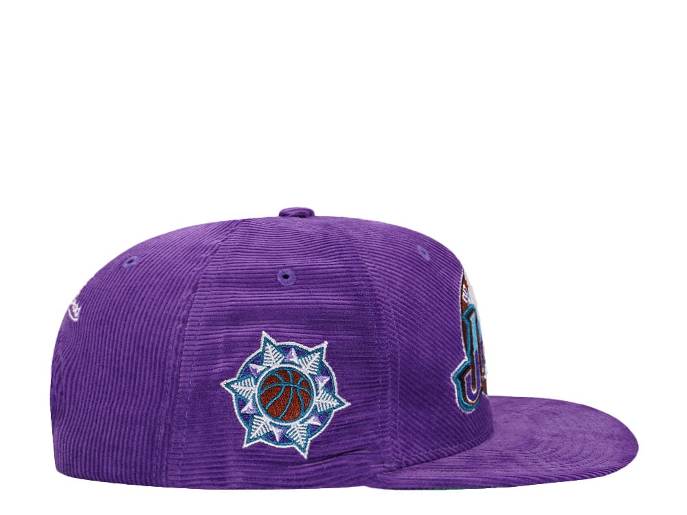 Mitchell & Ness Utah Jazz Purple Cord Hardwood Classic Snapback Hat