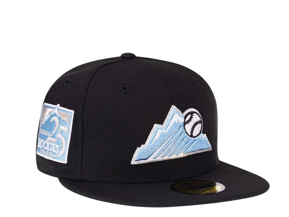 New Era Colorado Rockies 25th Anniversary Glacier Blue Silver Edition 59Fifty Fitted Hat