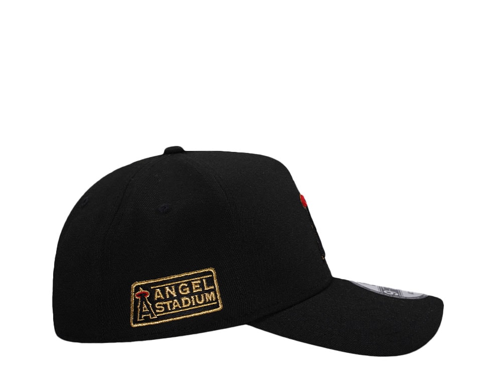 New Era Anaheim Angels Angels Stadium Black Gold 9Forty A Frame Snapback Hat