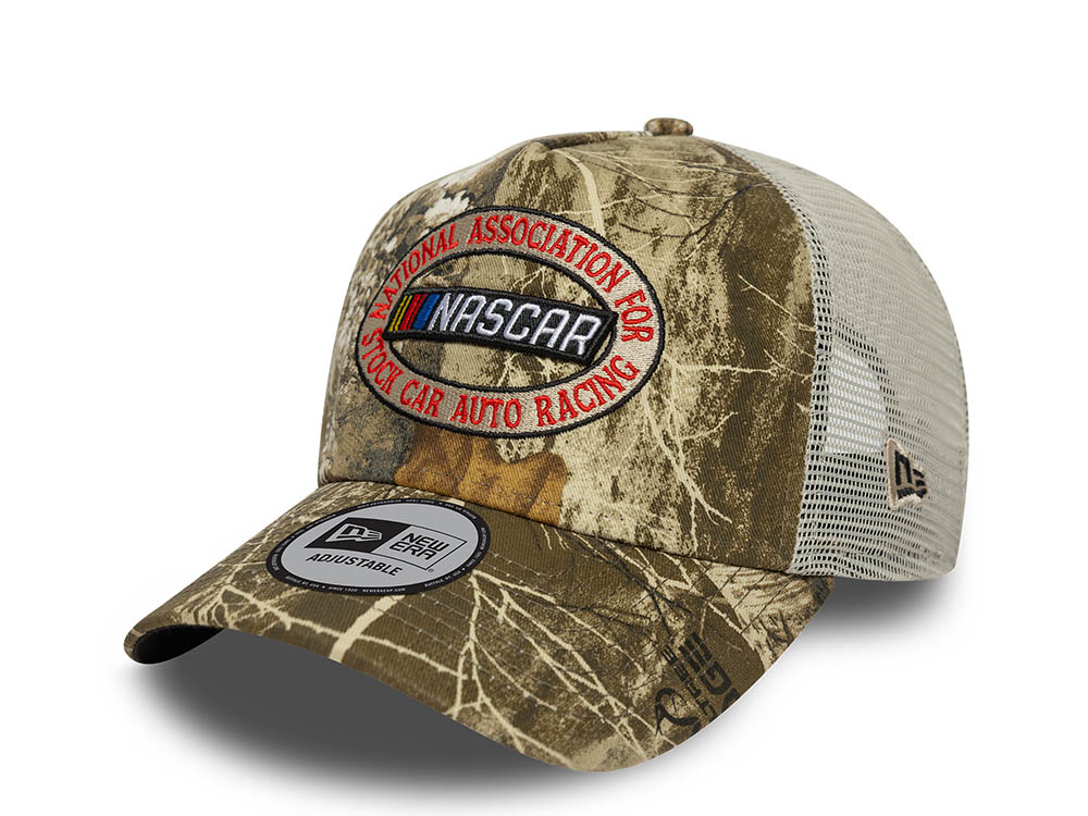 New Era Nascar Classic Logo Realtree Camoflage 9Forty A Frame Trucker Snapback Cap