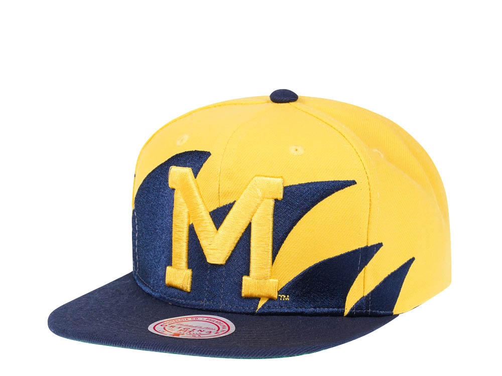 Mitchell & Ness NCAA University of Michigan Sharktooth Hardwood Classic Snapback Hat