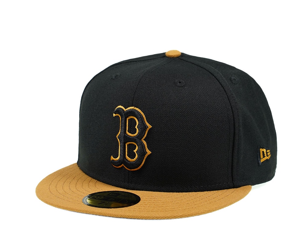 New Era Boston Red Sox Black Panama Tan Edition 59Fifty Fitted Hat