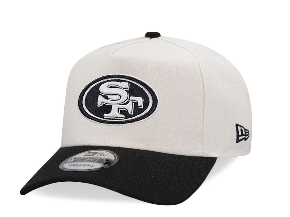 New Era San Francisco 49ers Chrome Black Two Tone Edition 9Forty A Frame Snapback Cap