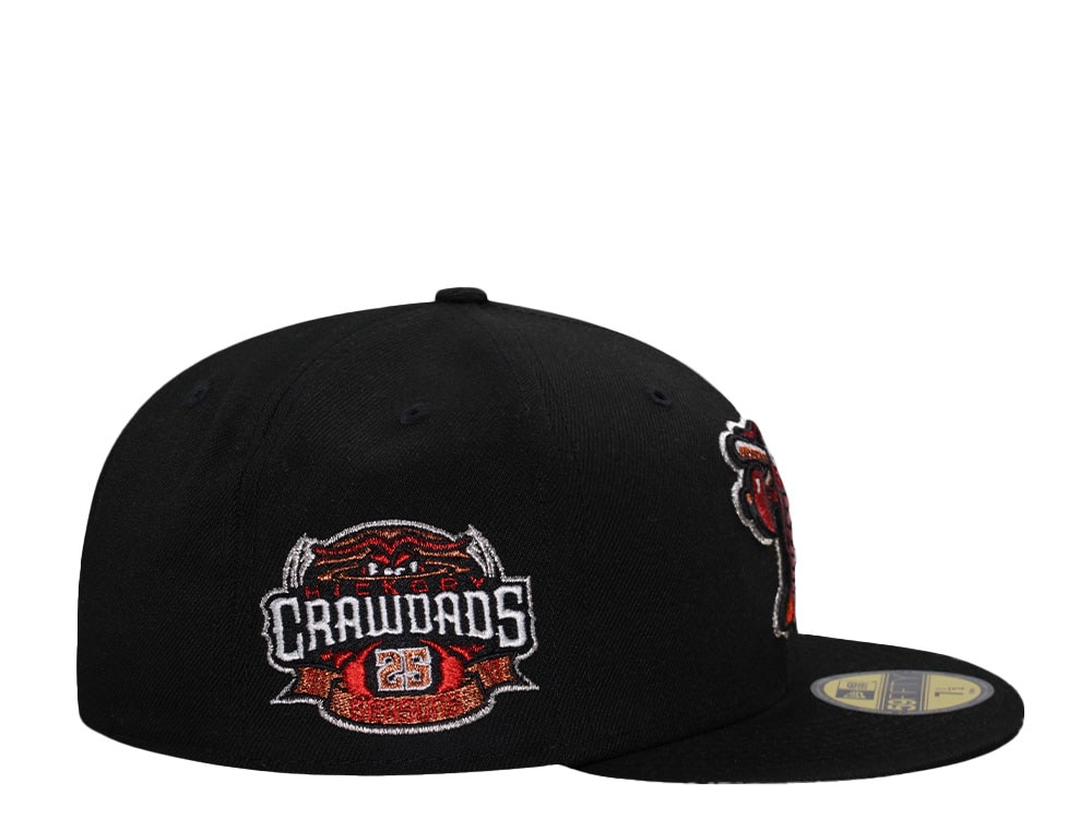 New Era Hickory Crawdads 25 Seasons Black Throwback 59Fifty Fitted Hat