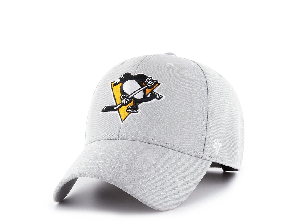 47Brand Pittsburgh Penguins Gray Classic Strapback Hat