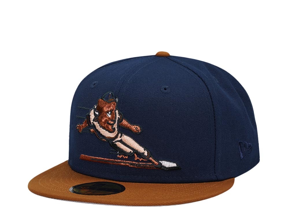 New Era Buffalo Bisons Ocean Blue Metallic Two Tone Edition 59Fifty Fitted Hat