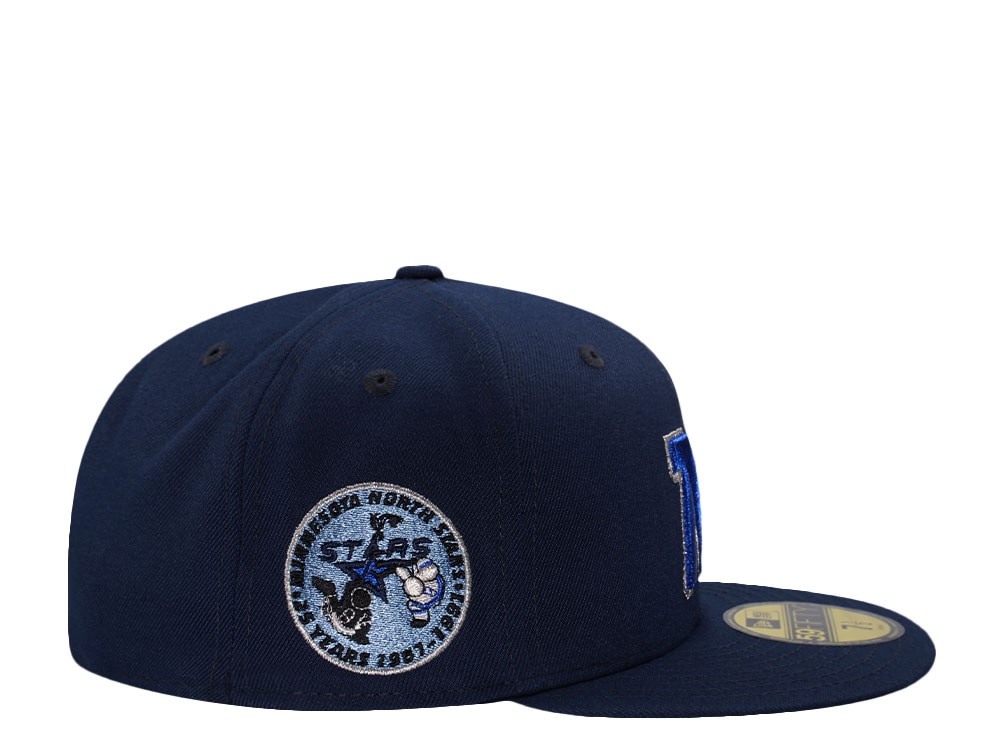 New Era Minnesota North Stars 25th Anniversary Ocean Blue Prime Edition 59Fifty Fitted Cap