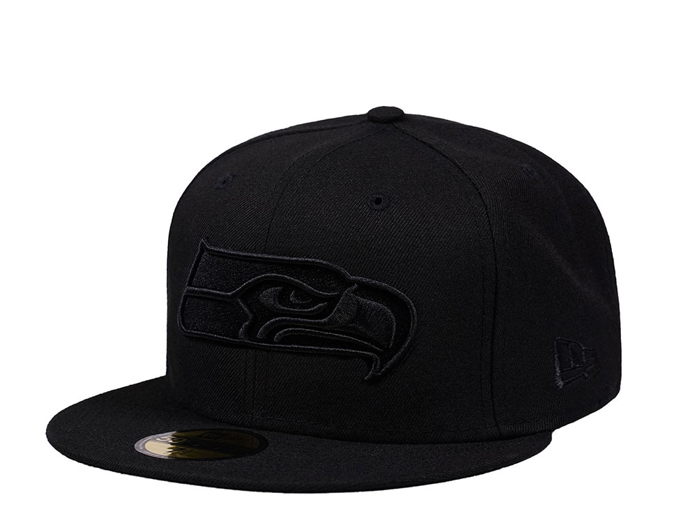 New Era Seattle Seahawks Black on Black Edition 59Fifty Fitted Hat