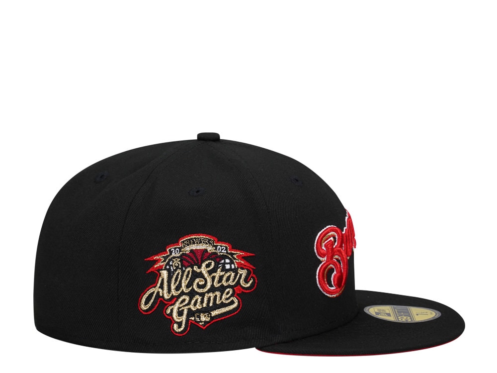 New Era Milwaukee Brewers All Star Game 2002 Black and Red Edition 59Fifty Fitted Hat
