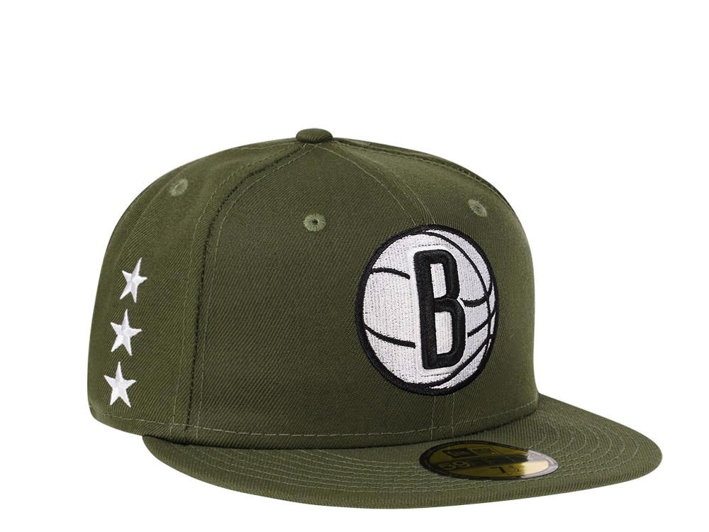 New Era Brooklyn Nets Rifle Green Edition 59Fifty Fitted Hat