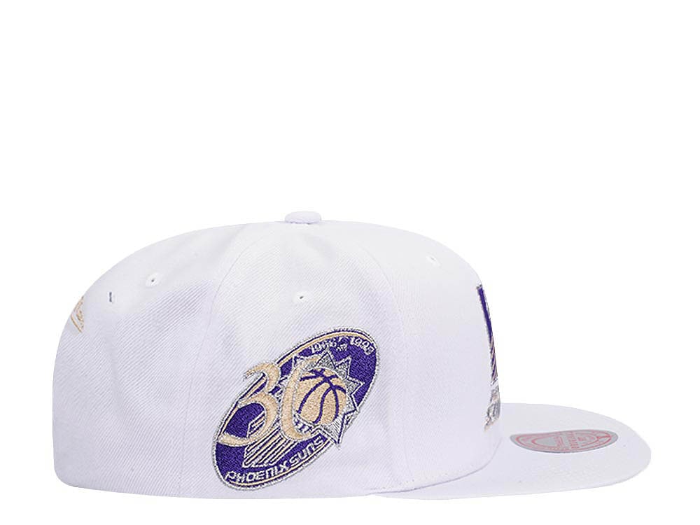 Mitchell & Ness Phoenix Suns 30th Anniversary Winter White Hardwood Classic Snapback Hat