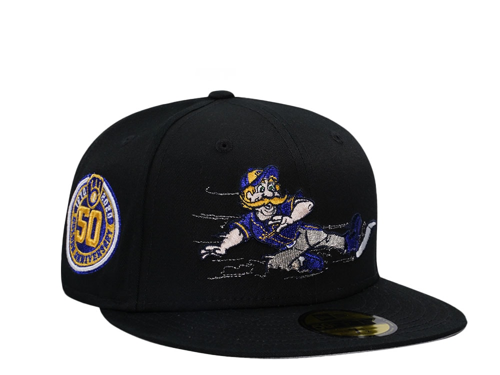 New Era Milwaukee Brewers 50th Anniversary Mascot Metallic Edition 59Fifty Fitted Hat