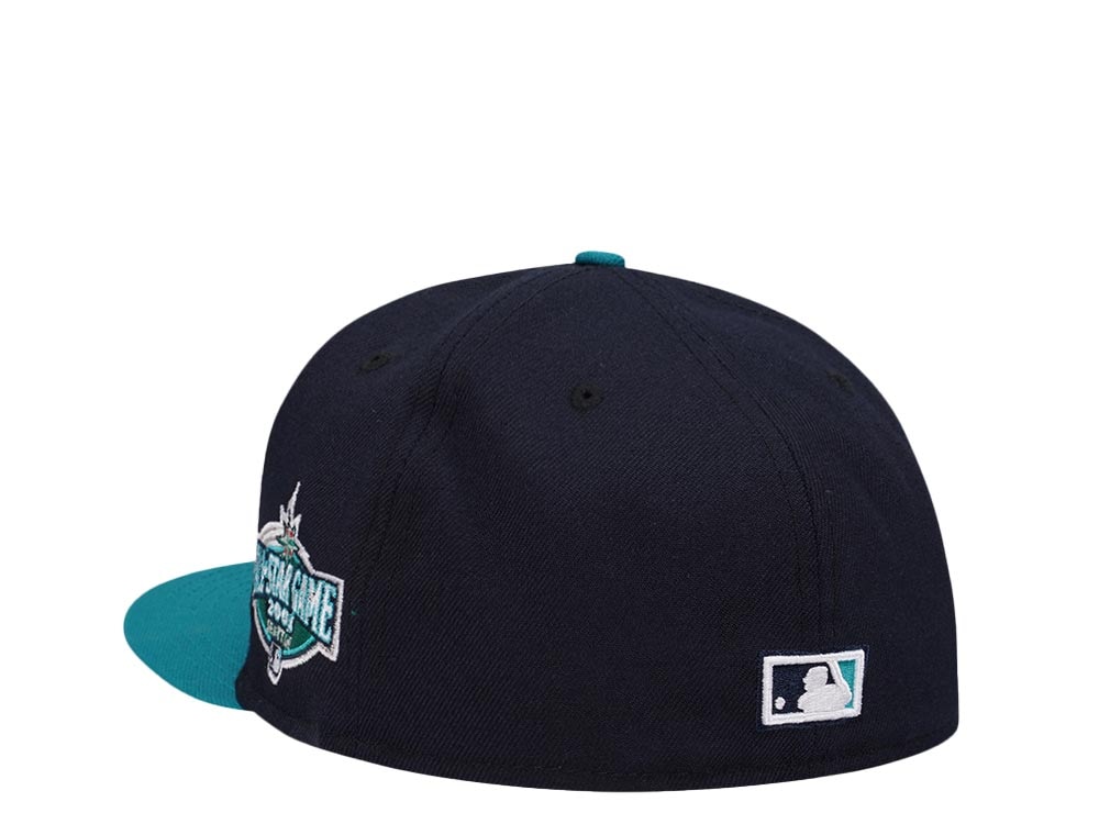 New Era Seattle Mariners All Star Game 2001 Navy Teal Two Tone Classic Edition 59Fifty Fitted Hat