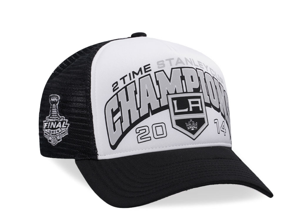 47Brand Los Angeles Kings Vintage 2014 Stanley Cup Black Foam Champ Offside Trucker Snapback Hat
