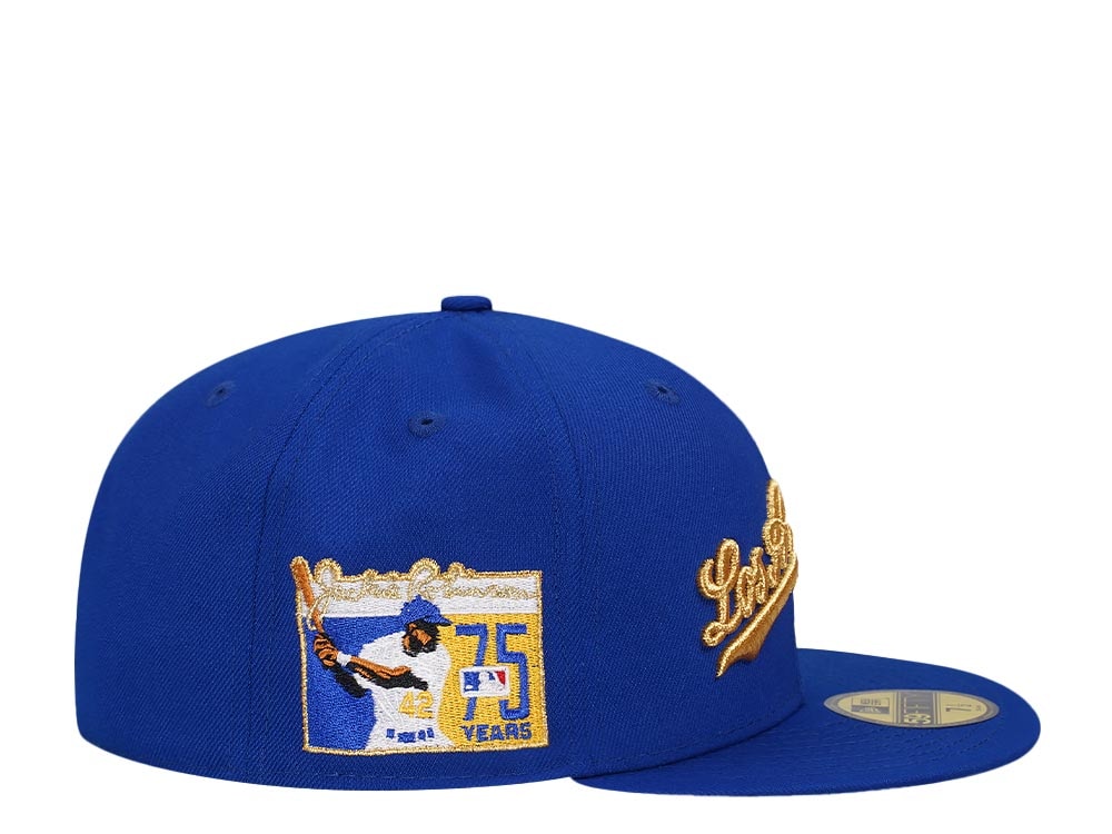 New Era Los Angeles Dodgers Jackie Robinson 75 Years Black Gold Edition 59Fifty Fitted Hat
