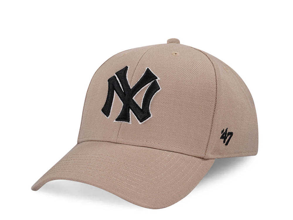 47Brand New York Yankees Cooperstown Khaki MVP Snapback Hat