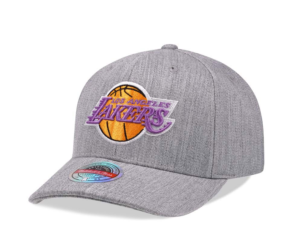 Mitchell & Ness Los Angeles Lakers Heather Red Line Flex Snapback Hat