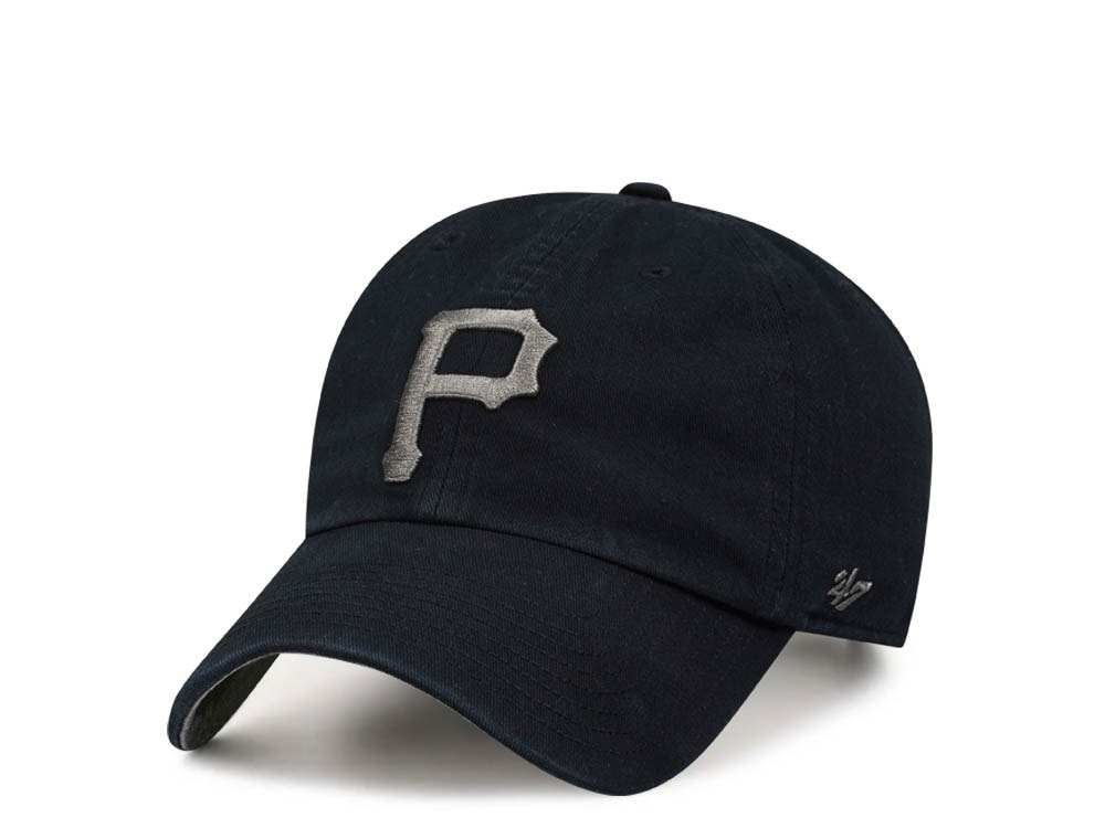 47Brand Pittsburgh Pirates Ballpark Camo Black Clean Up Strapback Hat