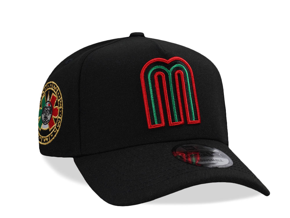 New Era Mexico Metallic Black Prime Edition 9Forty A Frame Snapback Cap