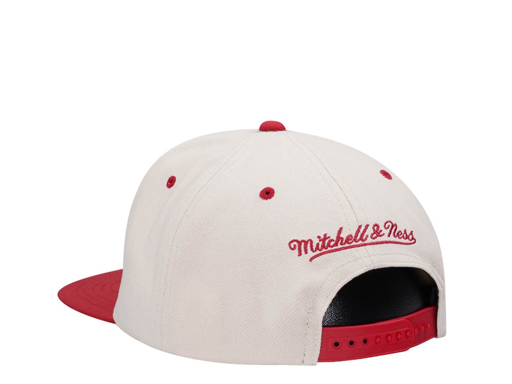 Mitchell & Ness Miami Heat Sail Off White Two Tone Snapback Hat