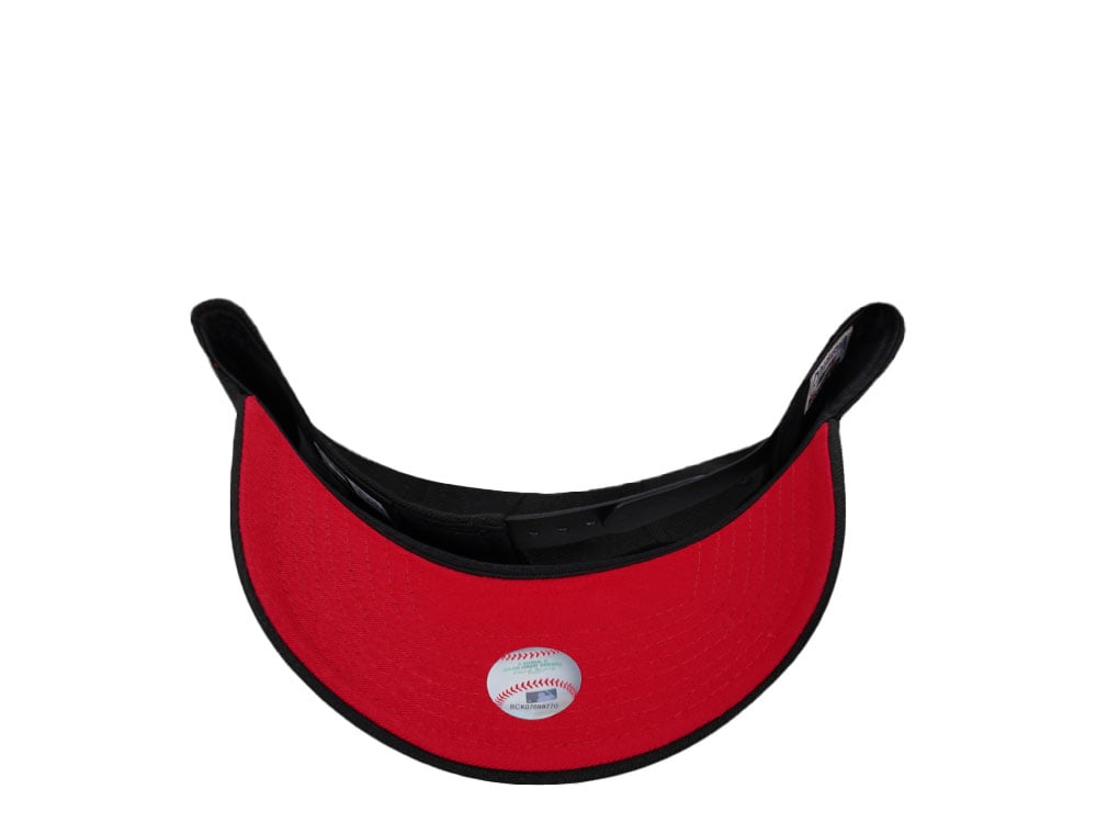 New Era Anaheim Angels 40th Anniversary Black and Red 9Forty A Frame Snapback Hat
