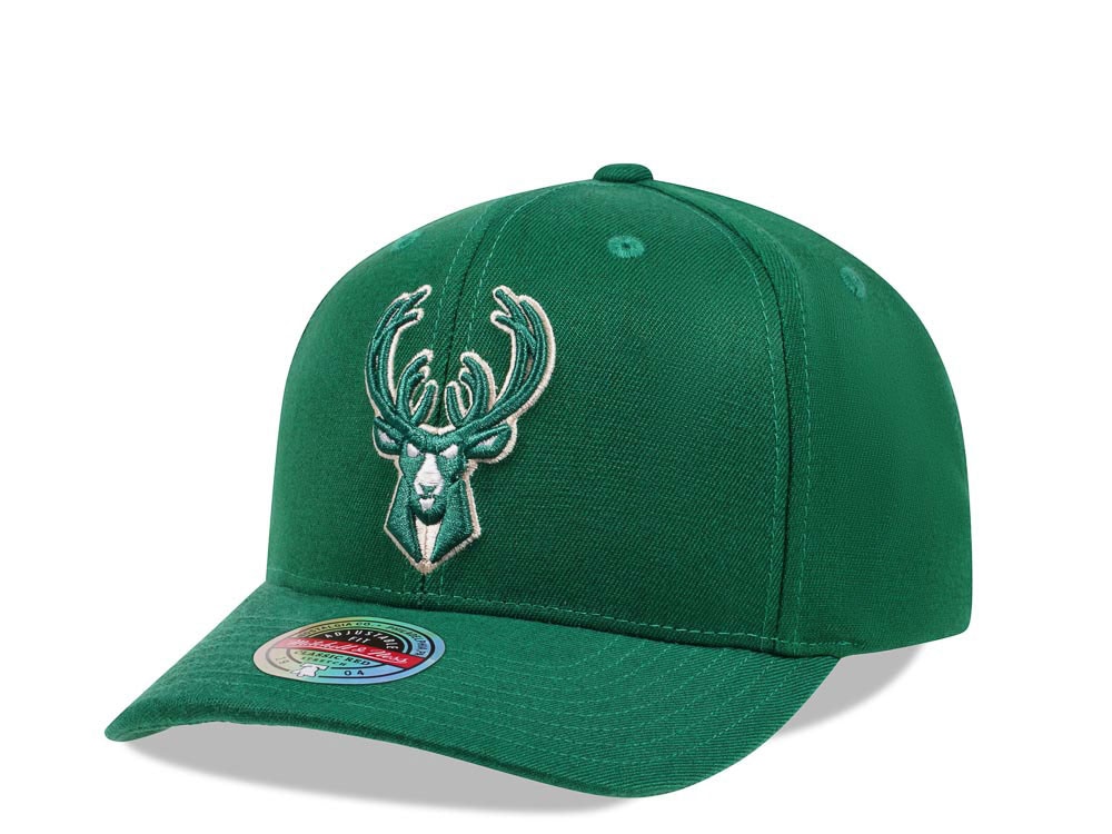 Mitchell & Ness Milwaukee Bucks Saint Red Line Flex Snapback Hat