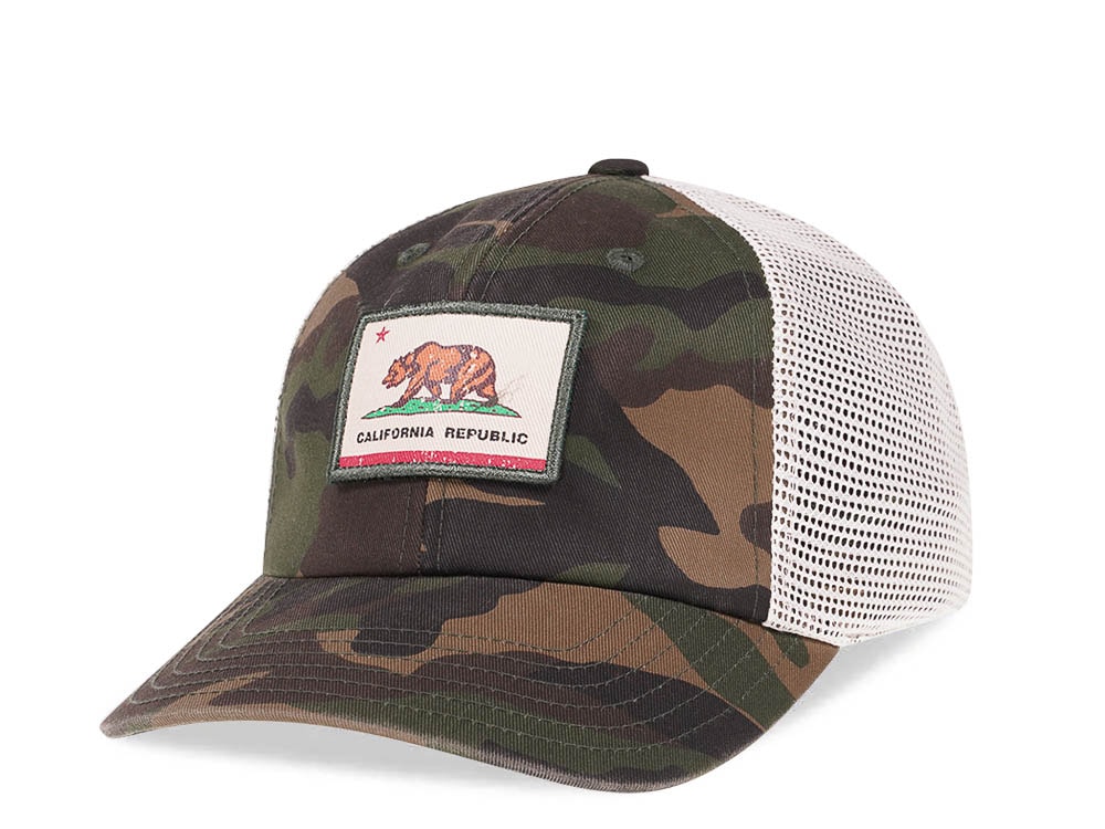 American Needle California Republic Camouflage Trucker Strapback Hat