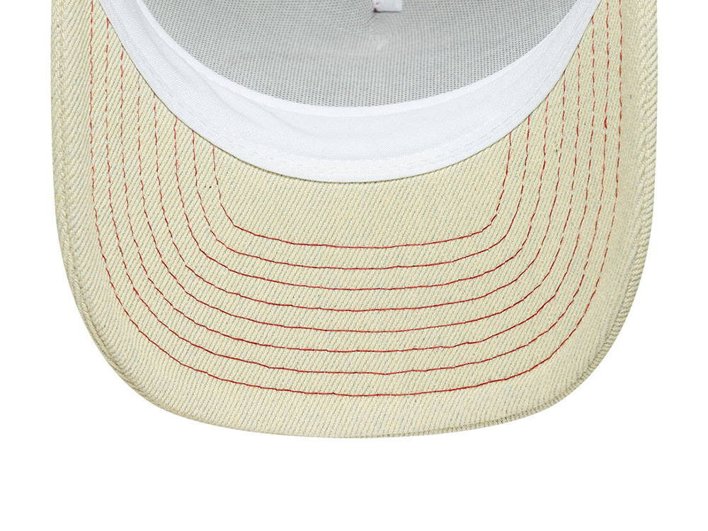 New Era Oval Patch Beige 9Forty Womens Trucker Snapback Cap